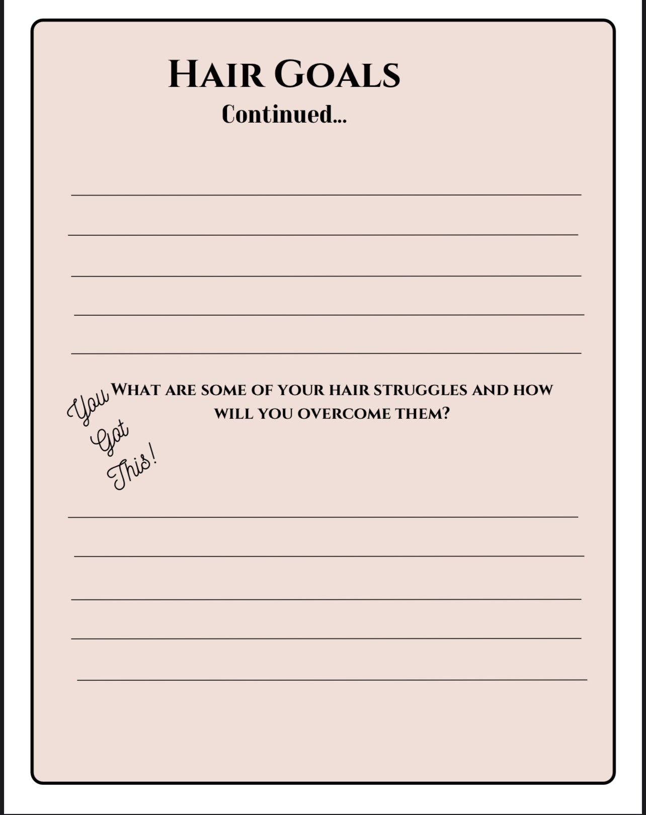 Digital Natural Hair Planner